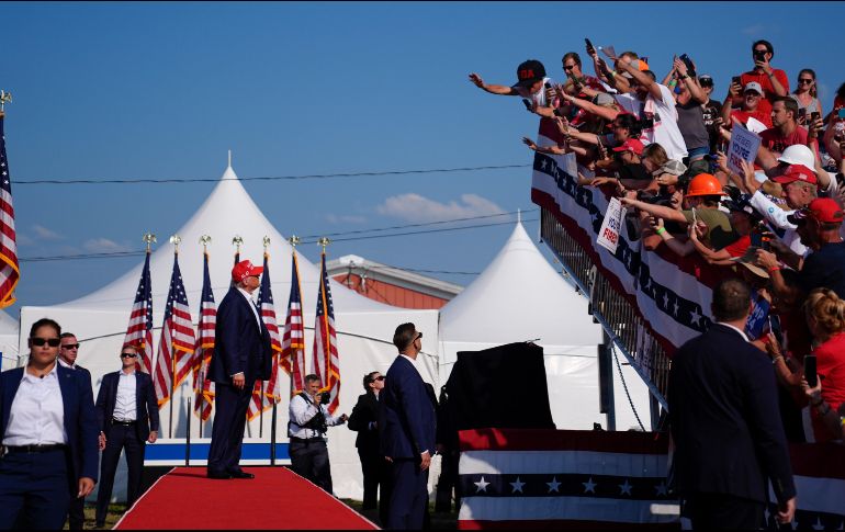 Trump visitó uno de los Estados marcados como decisivos para las próximas elecciones de noviembre. AP/E. Vucci