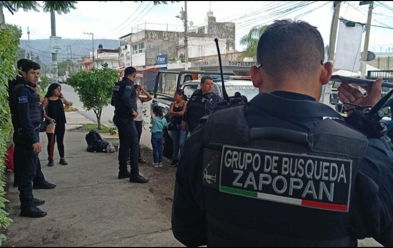 La menor fue puesta al resguardo de sus familiares. ESPECIAL/Comisaría General de Seguridad Pública de Zapopan