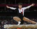 La legendaria Oksana Chusovitina no podrá competir en sus novenos Juegos debido a una lesión sufrida durante el Campeonato Asiático de Gimnasia en abril. AFP / ARCHIVO