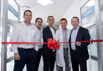 Luis Rangel, Pavel Carrillo, Rafa Márquez, Juan Jorge y Jorge Álvarez en el corte de listón de las nuevas instalaciones del hospital MIT. GENTE BIEN JALISCO/ Christian Pérez