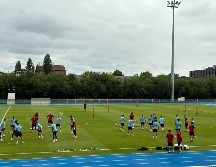 La Selección española entrena previo a su partido de hoy contra Uzbekistán. EFE/O. Maya