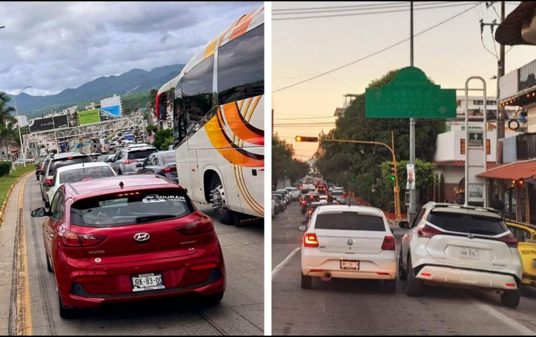 Además de los ingresos y salidas de Puerto Vallarta, las obras en el centro del municipio también colapsan el tráfico vehicular. EL INFORMADOR / O. Álvarez