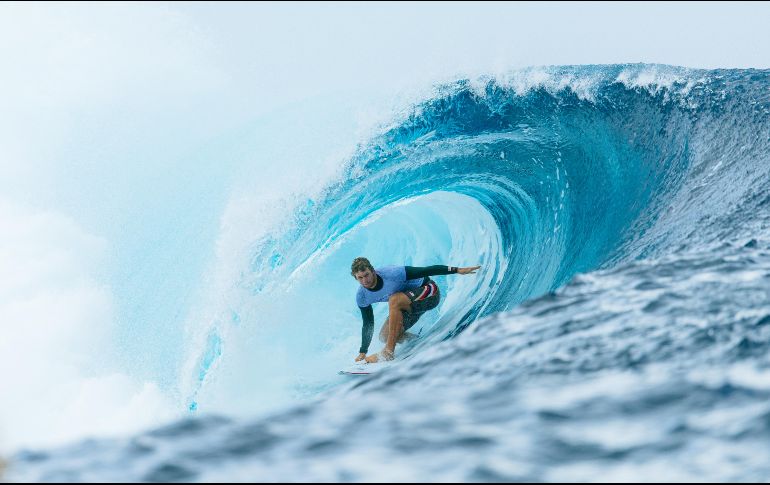 Competidores entrenan día a día en Teahupo’o para lucirse en el surf olímpico. XINHUA/E. Sloane