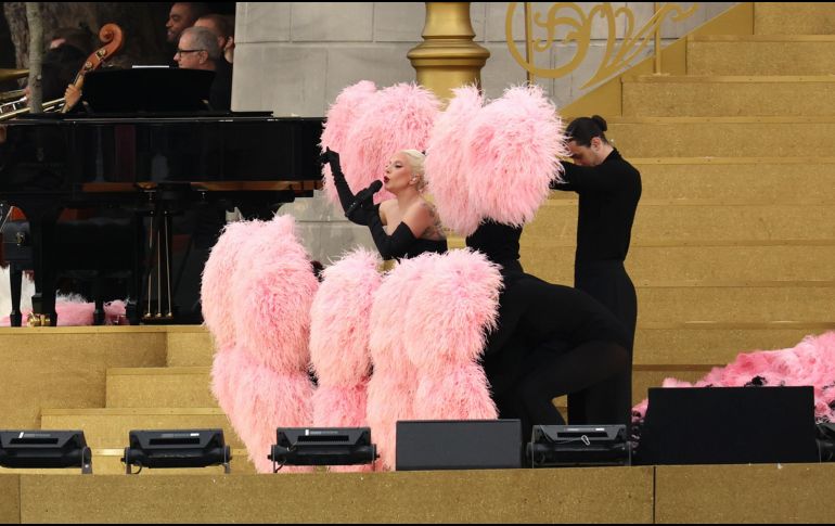 Lady Gaga fue la primera artista en presentarse en la Ceremonia de Inauguración de los Juegos Olímpicos de París. ESPECIAL / X: @Olympics