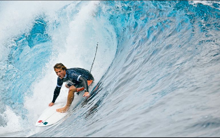 Por su lugar de nacimiento, Alan Cleland estaba llamado a hacer del surf un estilo de vida. AFP/J. Brouillet