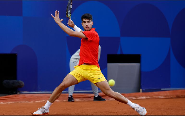 Carlos Alcaraz disputó este sábado su primer partido en Juegos Olímpicos. EFE / J. Martín