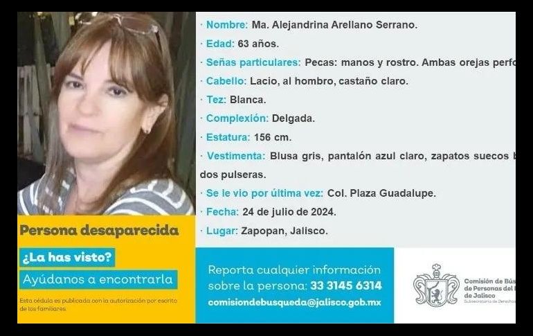 La mujer, de 63 años, fue vista por última vez la tarde del pasado miércoles, cuando salía del negocio familiar.