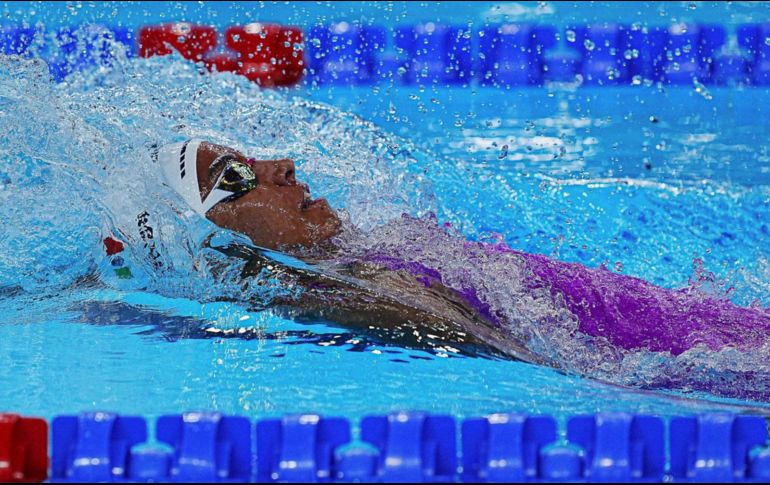 La nadadora mexicana Celia Pulido, concluyó la carrera con un tiempo de 1:01.10. CORTESÍA/ COM