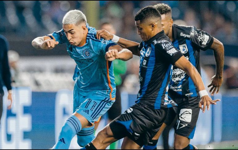 Pese a dar una mejor imagen a la ofrecida en la Liga MX (último lugar), Querétaro no logró doblegar al equipo neoyorquino, propiedad de City Group. ESPECIAL