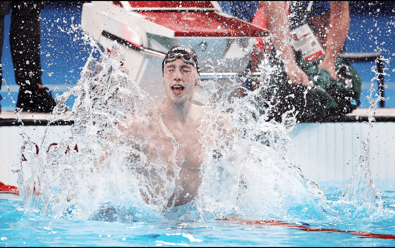 Wiffen, en los 800 metros libres, no solo consiguió la medalla de oro, sino que también estableció un nuevo récord olímpico con un tiempo de 7:38:19. Xinhua/ L. Yuan.