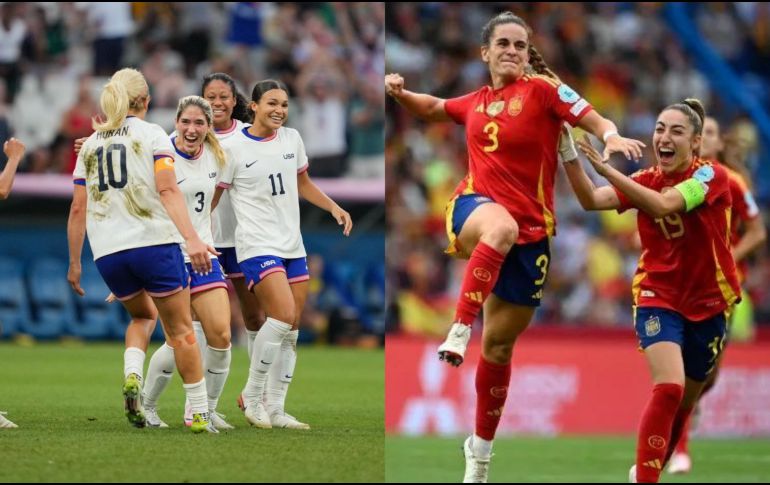 España y Estados Unidos son los equipos más fuertes de la competencia, hasta el momento. X/ @USWNT. AFP.