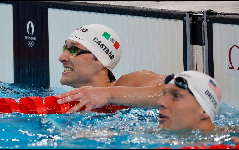 Gabriel Castaño terminó la prueba en un tiempo de 21.89, delante de Caeleb Dressel, ocho veces campeón olímpico. EFE/Lavandeira Jr.