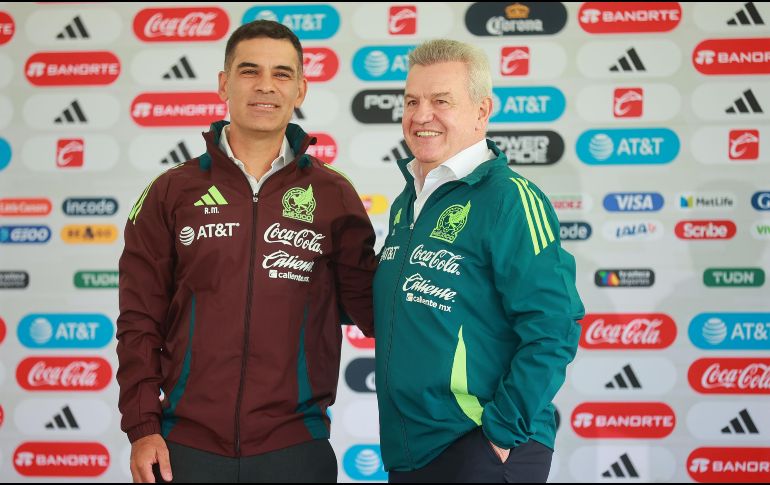 Rafael Márquez y Javier Aguirre, durante la presentación del nuevo proyecto de la Selección Mexicana. IMAGO7