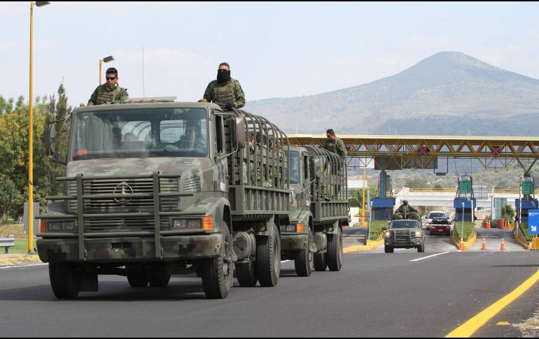 Estas acciones se dieron en el marco de que el Gobierno federal diera la orden de retirar las bases del Ejército Mexicano, que resguardaban esa zona limítrofe de Jalisco y Michoacán. NTX / ARCHIVO