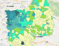 La mitad de las viviendas disponibles en el Área Metropolitana de Guadalajara (AMG) son accesibles para el 1% de los habitantes de la ciudad. ESPECIAL/ Instituto de Información Estadística y Geográfica de Jalisco