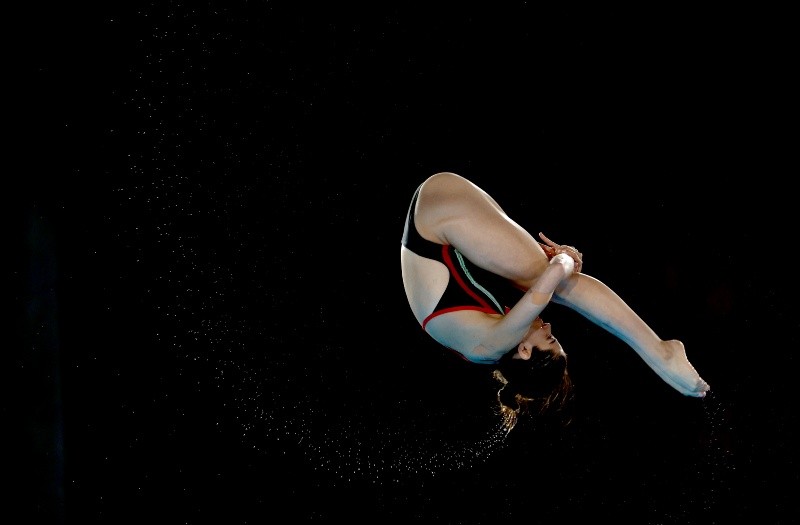 La tapatía Alejandra Orozco Loza durante la semifinal de clavados. EFE/EPA/M. IRHAM