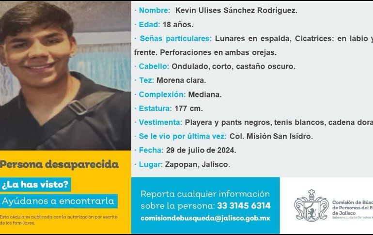 Kevin Ulises y su prima fueron reportados como desaparecidos el 29 de julio. ESPECIAL