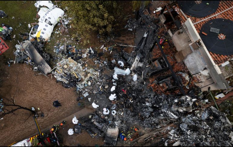 El accidente aéreo más reciente registrado en Brasil fue el ocurrido el día de ayer en Sao Paulo, el cual dejó un saldo de 61 personas fallecidas. EFE/ Isaac Fontana