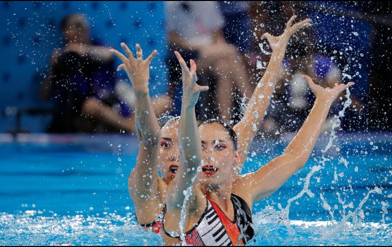 En el majestuoso Centro Acuático de París, Joana Jiménez y Nuria Diosdado escribieron una página de orgullo y superación en los Juegos Olímpicos de París 2024. EFE / Lavandeira Jr