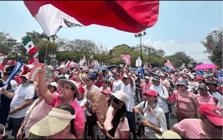 La protesta fue convocada por la llamada Marea Rosa. SUN/ARCHIVO.