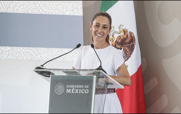 Claudia Sheinbaum durante la inauguración del hospital general IMSS-Bienestar en Culiacán, Sinaloa. SUN/Gabriel Pano