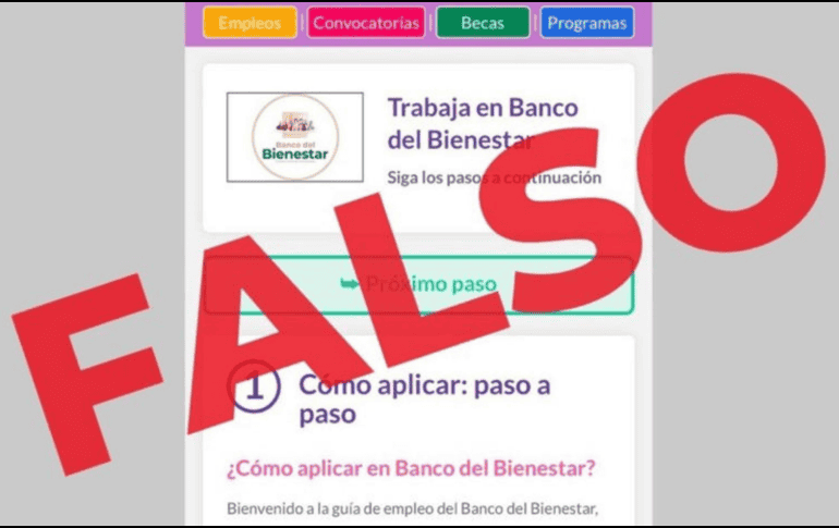 Verifica la información antes de compartir tu información personal y confidencial, de esa forma evitarás asuntos legales. Banco del Bienestar