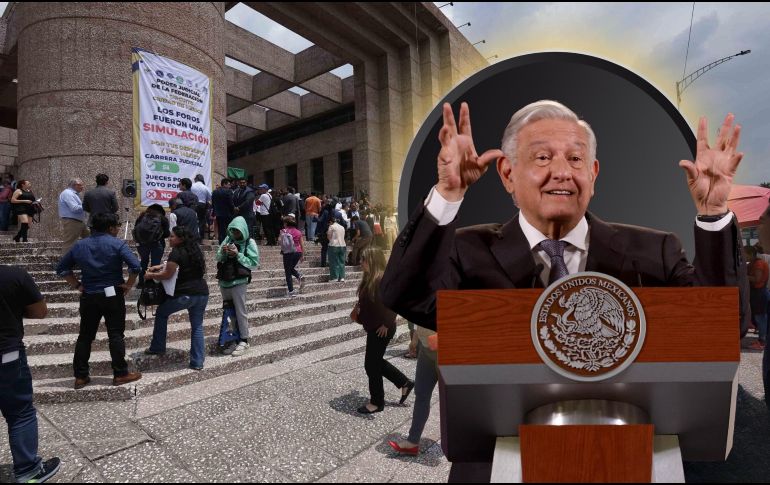 El Presidente López Obrador insiste en que la reforma busca erradicar la corrupción de la cúpula del Poder Judicial. ESPECIAL, SUN