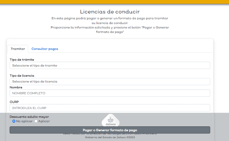 Paga tu trámite de licencia de conducir en línea de manera práctica y rápida a través del portal Gobierno en Línea. Gobierno de Jalisco/ gobiernoenlinea1.jalisco.gob.mx