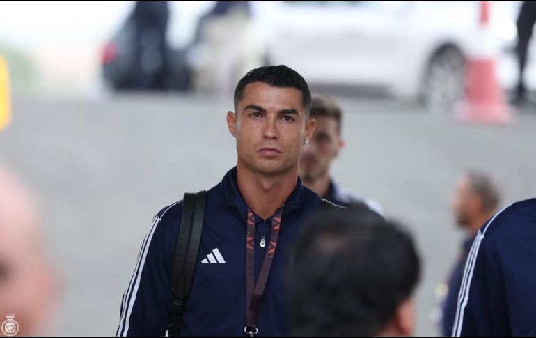 Cristiano Ronaldo lanzó varios gestos obsceno en contra de sus propios compañeros del Al Nassr. ESPECIAL / X: @AlNassrFC_EN