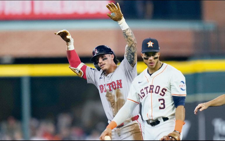 Jarren Durán fue clave en el triunfo de los Medias Rojas sobre los Astros. AFP/K. Cox