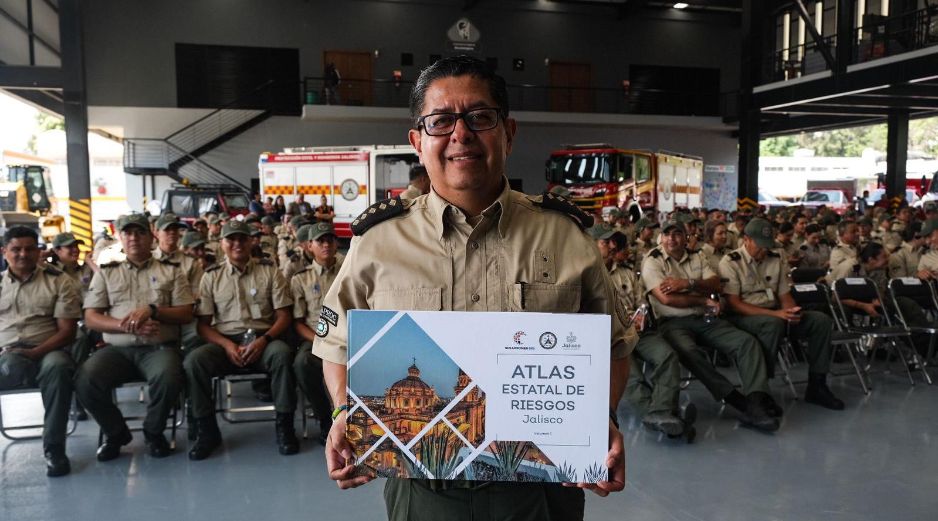 En el marco del Día Nacional del Bombero, la UEPCBJ presentó el Atlas Estatal de Riesgos del Estado de Jalisco 2024. EL INFORMADOR / J. Urrutia