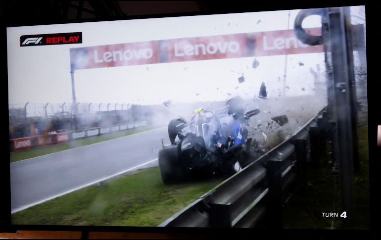 Logan Sargeant, de la escudería Williams, protagonizó un accidente durante la práctica libre 3 del Gran Premio de Países Bajos. AFP / J. Thys