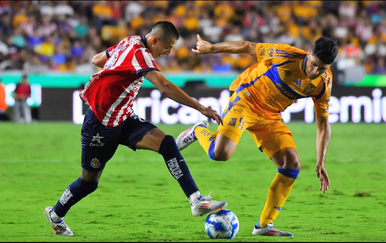 Luego de la pausa de un mes a causa de la Leagues Cup, las Chivas regresaron a la Liga MX con un empate ante Tigres. IMAGO7.