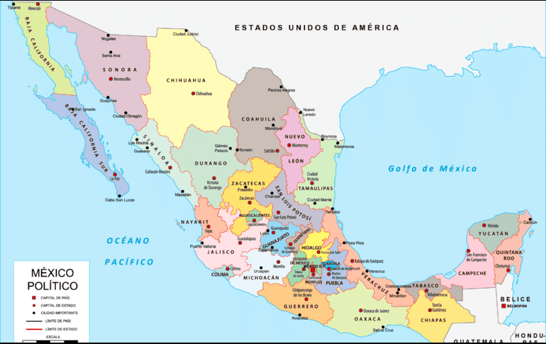 Actualmente México cuenta con 32 estados, que podrían incrementar a 35 en caso de que se añadieran los que han sido propuestos. ESPECIAL