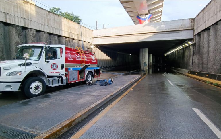 Al momento no se reportan carros dañados o varados en el túnel. ESPECIAL/ Protección Civil Zapopan