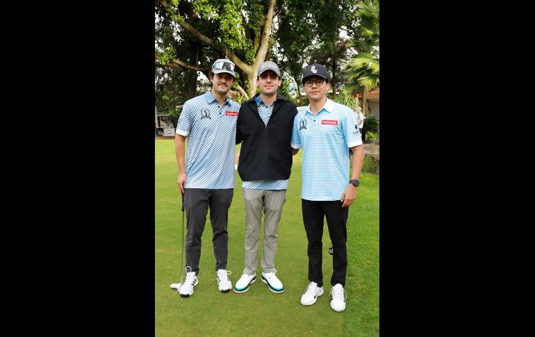 Santiago Gudiño, Alberto Tapia y Sebastián Corona. GENTE BIEN JALISCO/ Claudio Jimeno