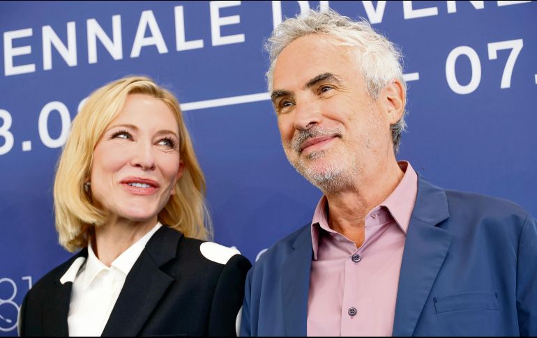 La actriz Cate Blanchett y el director Alfonso Cuarón, presentes en Venecia. EFE