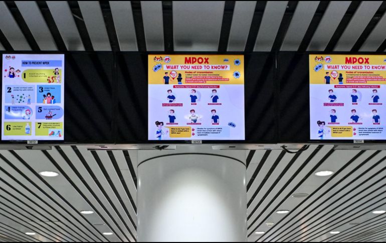 En algunos aeropuertos de Asia se advierte a la población sobre la viruela del mono o mpox, tras la declaración de la OMS. (Xinhua/Chong Voon Chung) (ah) (ce)