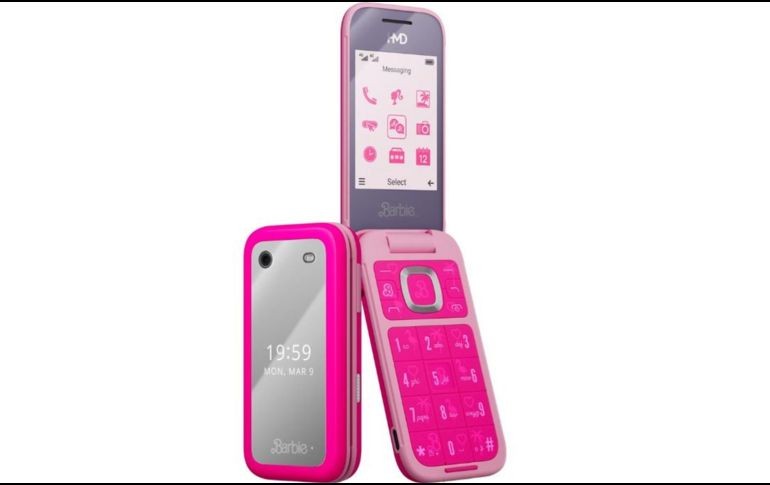 Un gadget digno de colección que definitivamente no puede pasar desapercibida entre las fanáticas de Barbie. ESPECIAL / HMD BARBIE PHONE