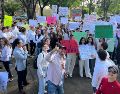 A la protesta convocada por la UP se sumaron también estudiantes de la Universidad de Guadalajara y del ITESO. ESPECIAL.