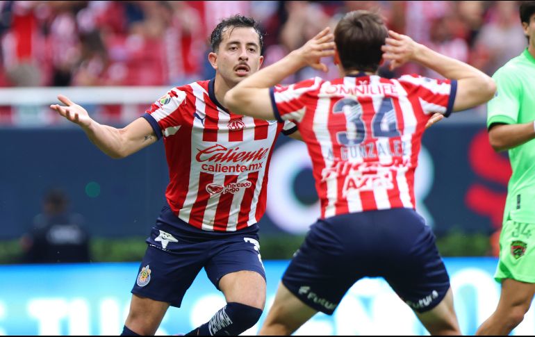 Las Chivas le hicieron cuatro goles a los Bravos de Juárez en el primer tiempo del partido de la fecha número siete del Apertura 2024. IMAGO7.