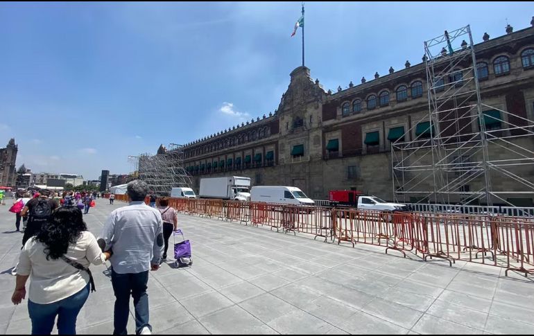 Como parte de los preparativos, se ha desplegado un operativo de seguridad en el centro histórico de la Ciudad de México. ESPECIAL / SUN