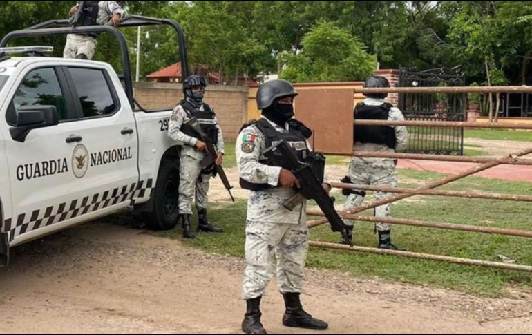 Agentes de la Guardia Nacional y oficiales federales han establecido un perímetro de seguridad alrededor de la zona conocida como Campestre Huertos del Pedregal. CORTESÍA