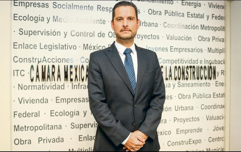 Juan Manuel Chávez, titular de la CMIC en Jalisco, comparó el inexistente apoyo federal con el respaldo del Gobierno estatal al sector de la construcción. EL INFORMADOR/ H. Figueroa