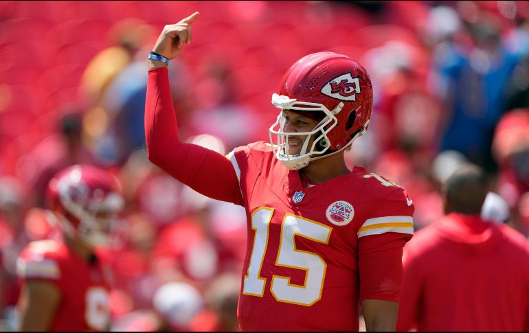 Mahomes y los Chiefs enfrentarán a Baltimore en el inicio de la temporada 2024-2025 de la NFL. AP/C. Riedel