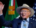 El embajador de Estados Unidos en México, Ken Salazar, habla durante la Tercera Convención Binacional 2024 este miércoles, en la Ciudad de México. EFE/I. Esquive