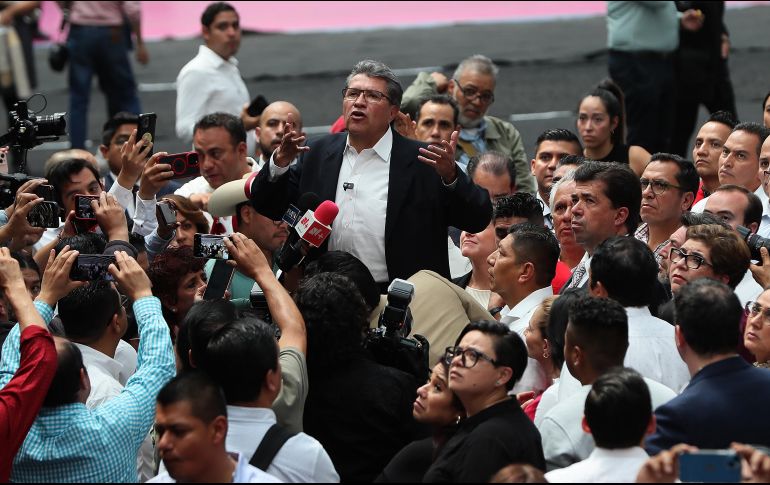 Ricardo Monreal, coordinador de la bancada de Morena. Ayer la Cámara de Diputados aprobó la reforma al Poder Judicial con 359 votos a favor y 153 en contra. EFE/M. Guzmán