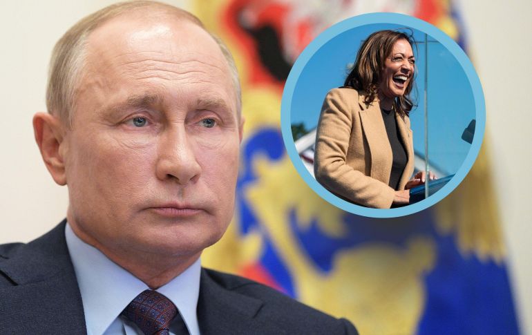 Putin ironizó con que antes su gobierno apoyaba al actual presidente de EU, Joe Biden, para la reelección frente a Trump, y que ahora hará lo mismo con Kamala Harris. ESPECIAL, EFE y AFP