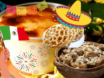 Hoy te traemos cinco opciones de postres típicos mexicanos que puedes incluir en tu festejo patrio del 16 de septiembre. GOBIERNO DE MÉXICO/ www.gob.mx/ ESPECIAL/ CANVA