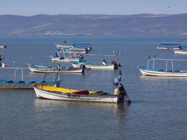 Gracias a las abundantes lluvias de las últimas semanas, el Lago de Chapala ha logrado recuperar su nivel de agua y exhibe números históricos de su capacidad. EL INFORMADOR/ ARCHIVO